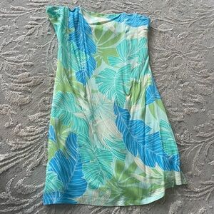 Tropical Leaf Print Dress